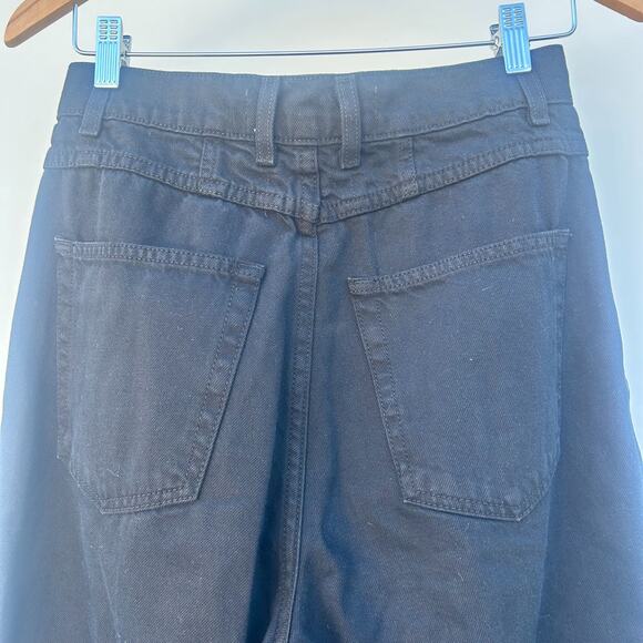 GRLFRND Morgan High Rise Pleated Wide Leg Trousers Jeans Low Black Soho 26 - Picture 8 of 15